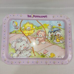 Puffalumps Cartoon 12x17 TV Tray 1987 Vintage Rectangle Tin Metal Fisher-Price